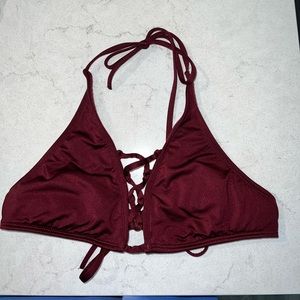 maroon swim top from target